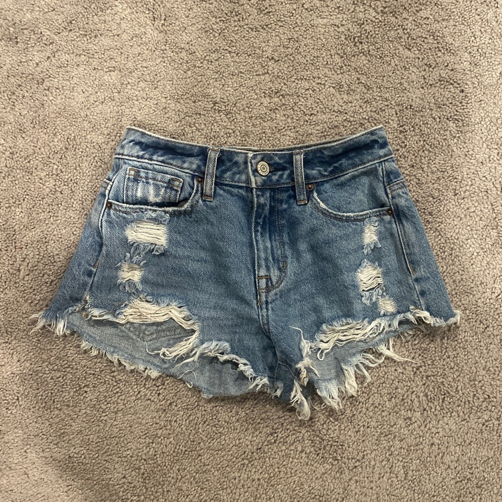 PACSUN HI RISE FESTIVAL DENIM SHORT